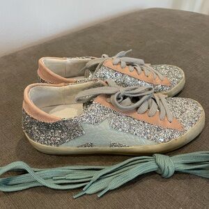 Silver glitter Shu Shop sneakers